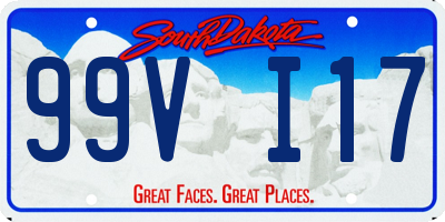 SD license plate 99VI17