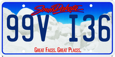 SD license plate 99VI36