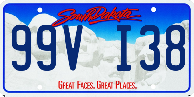 SD license plate 99VI38
