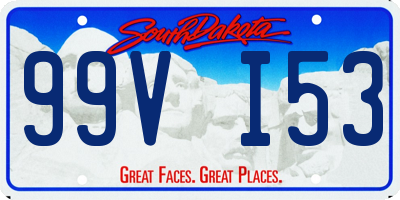 SD license plate 99VI53