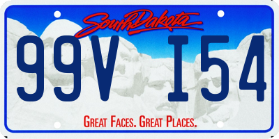 SD license plate 99VI54