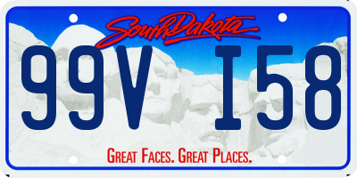 SD license plate 99VI58