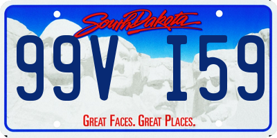 SD license plate 99VI59