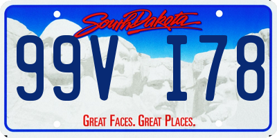 SD license plate 99VI78