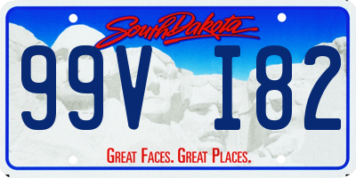 SD license plate 99VI82