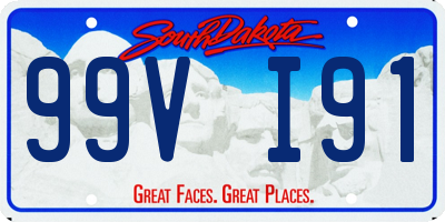 SD license plate 99VI91