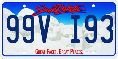 SD license plate 99VI93