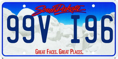 SD license plate 99VI96