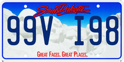 SD license plate 99VI98