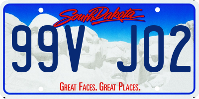 SD license plate 99VJ02