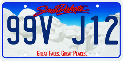 SD license plate 99VJ12
