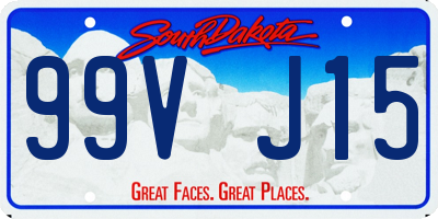 SD license plate 99VJ15