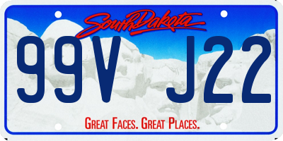SD license plate 99VJ22
