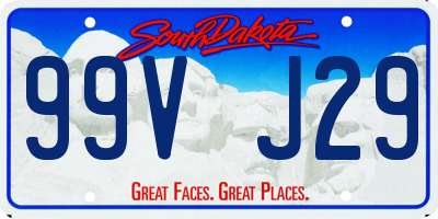 SD license plate 99VJ29
