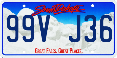 SD license plate 99VJ36