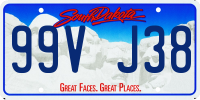 SD license plate 99VJ38