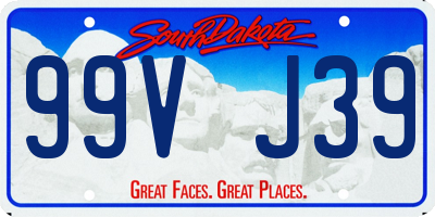 SD license plate 99VJ39