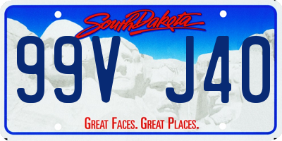 SD license plate 99VJ40