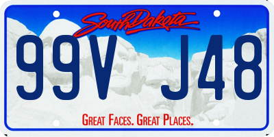 SD license plate 99VJ48