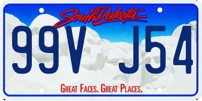SD license plate 99VJ54