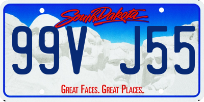 SD license plate 99VJ55