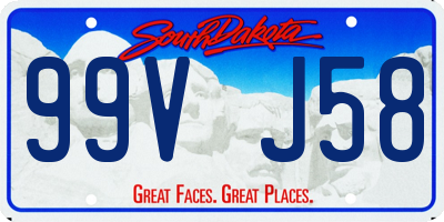 SD license plate 99VJ58