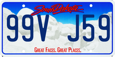 SD license plate 99VJ59
