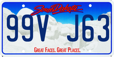 SD license plate 99VJ63