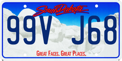 SD license plate 99VJ68