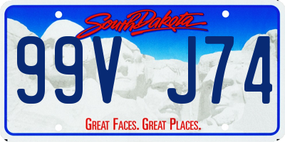 SD license plate 99VJ74