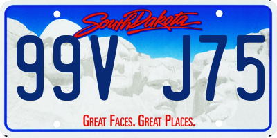 SD license plate 99VJ75