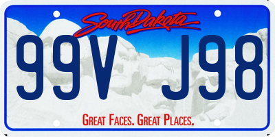 SD license plate 99VJ98