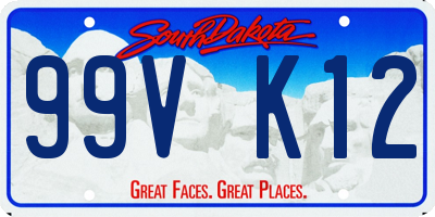 SD license plate 99VK12