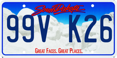 SD license plate 99VK26