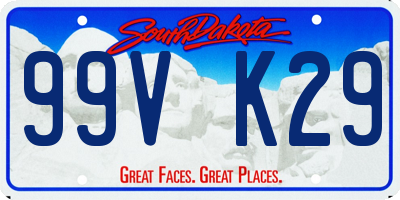 SD license plate 99VK29