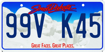 SD license plate 99VK45