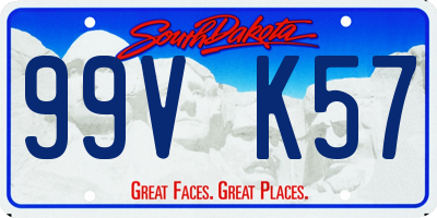 SD license plate 99VK57