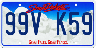 SD license plate 99VK59