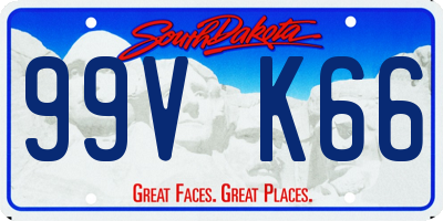 SD license plate 99VK66