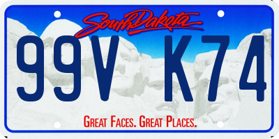 SD license plate 99VK74