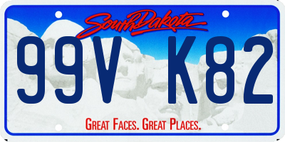 SD license plate 99VK82