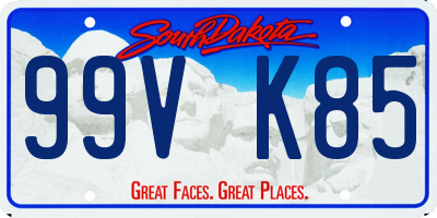 SD license plate 99VK85