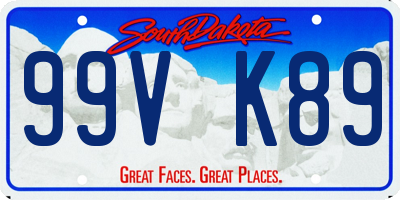 SD license plate 99VK89