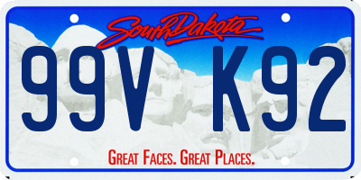 SD license plate 99VK92