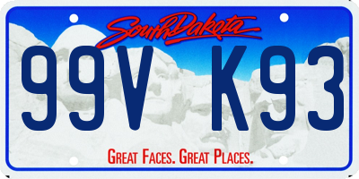 SD license plate 99VK93