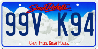 SD license plate 99VK94