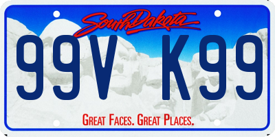 SD license plate 99VK99