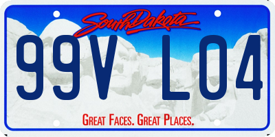 SD license plate 99VL04