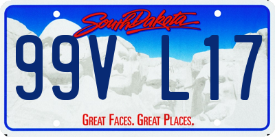SD license plate 99VL17