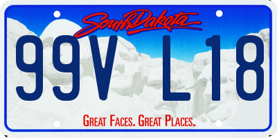 SD license plate 99VL18